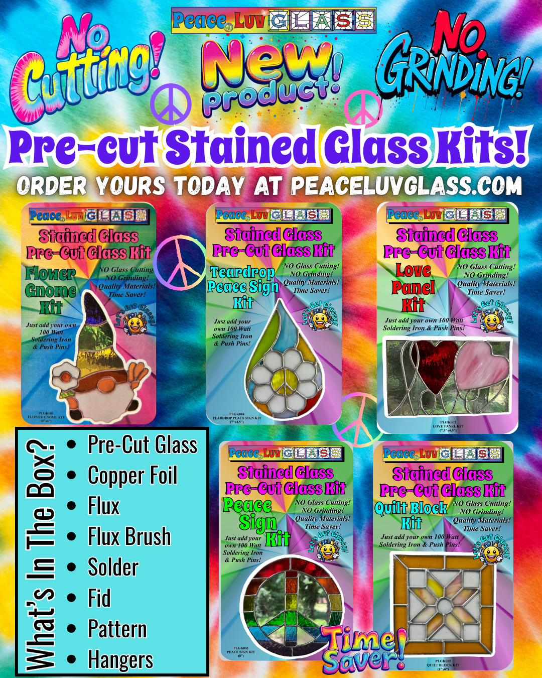 Glarks 72Pcs 3 Inch 6 Inch 12 Inch Stained Glass Supplies - View #8